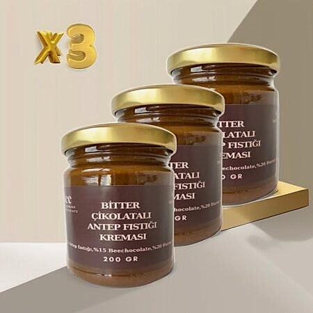 Bitter Çikolatalı Antep Fıstığı Kreması Beechocolate | El Yapımı Çikolata ve Kişiye Özel Lezzetler