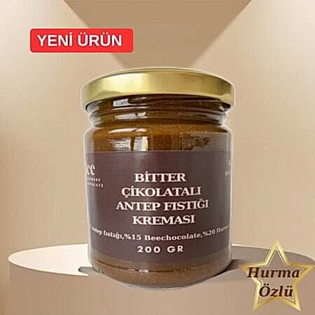 Bitter Çikolatalı Antep Fıstığı Kreması Hurma Özlü 200Gr 2 Beechocolate | El Yapımı Çikolata ve Kişiye Özel Lezzetler